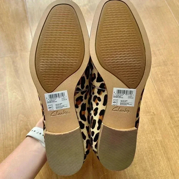 Clarks Pure Viola Leopard Women’s Loafers, Cheetah Print Mules, Size 8.5M - Picture 13 of 15